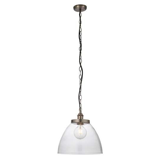 Harbor Clear Glass Shade Ceiling Pendant Light In Silver_6
