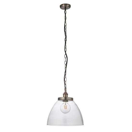 Harbor Clear Glass Shade Ceiling Pendant Light In Silver_7