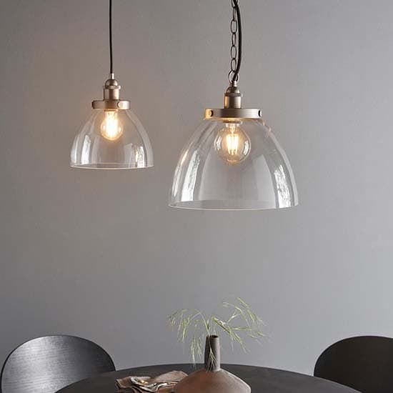 Harbor Clear Glass Shade Ceiling Pendant Light In Silver_9