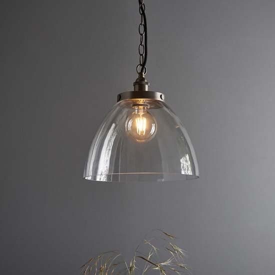 Harbor Clear Glass Shade Ceiling Pendant Light In Silver_1