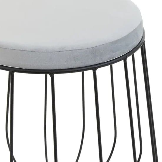 Harbor Tall Velvet Seat Stool With Black Metal Caged Base_2