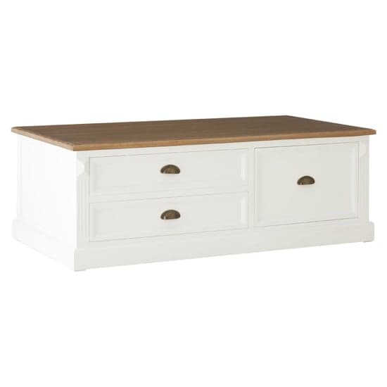 Hardtik Low Wooden Coffee Table In Natural And White_1