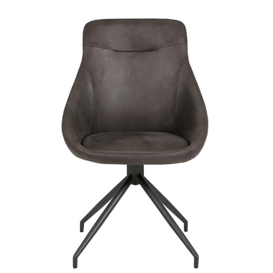 Harini Brown Microfibre Dining Chairs In Pair_3