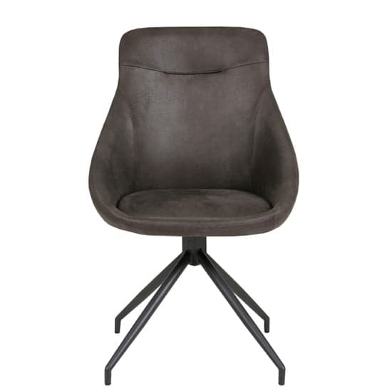 Harini Microfibre Dining Chair In Brown_2