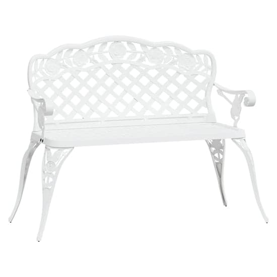Harini Outdoor Cast Aluminium Seating Bench In White_2