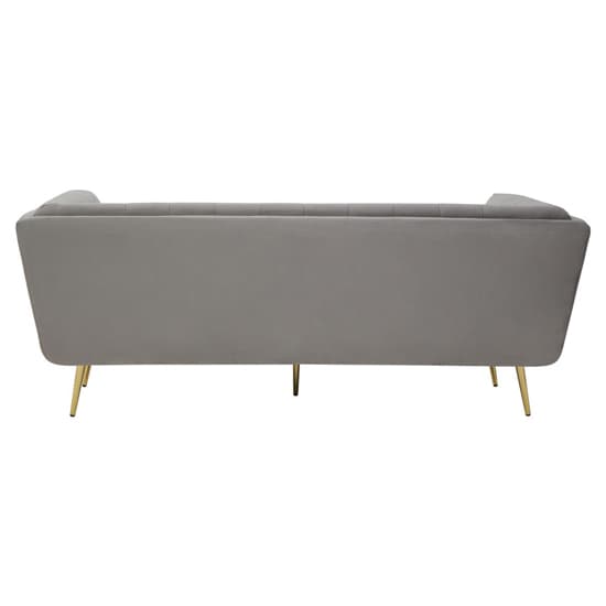 Harino Upholstered Velvet 3 Seater Sofa In Grey_4