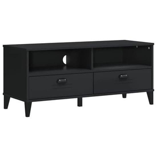 Harlow Wooden TV Stand With 2 drawers In Black_4