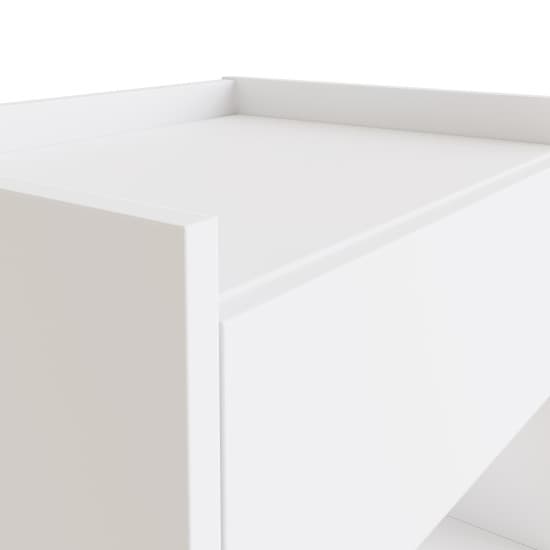 Hever Wall Mounted White Wooden Bedside Cabinets In Pair_3