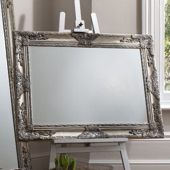 Harris Bevelled Rectangular Wall Mirror In Antique Silver_2