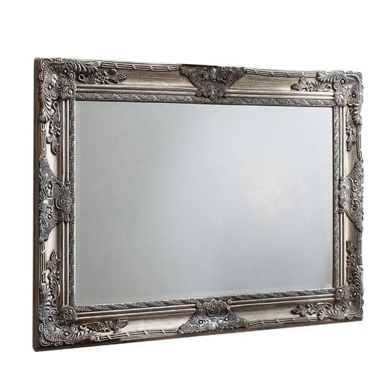 Harris Bevelled Rectangular Wall Mirror In Antique Silver_1