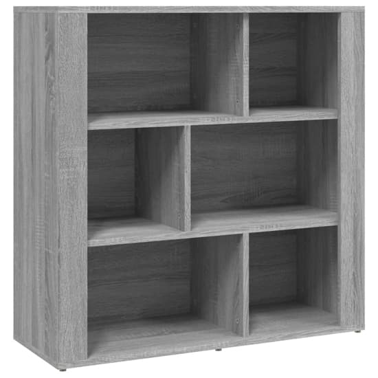 Harris Wooden Bookcase With 6 Shelves In Grey Sonoma Oak_2