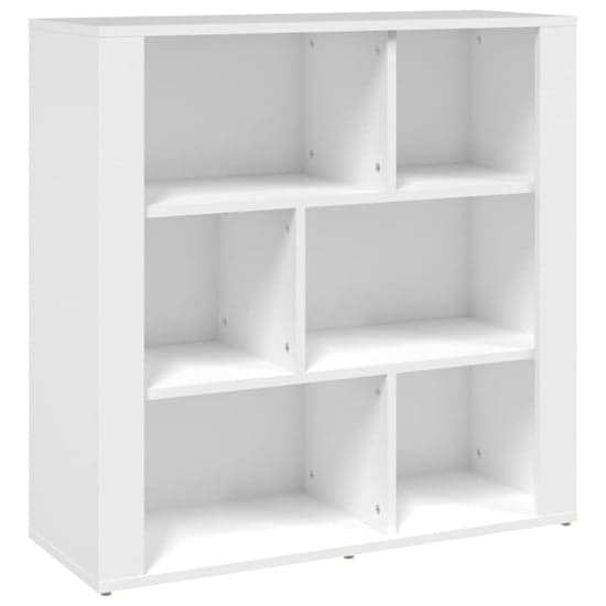 Harris Wooden Bookcase With 6 Shelves In White_2