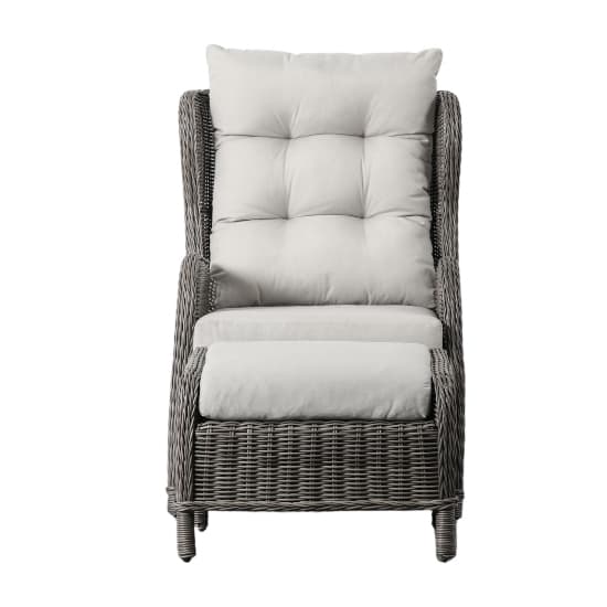 Harrisburg Outdoor Reclining Chair And Footstool In Grey_3
