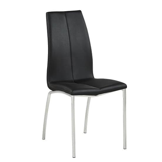 Hartley Black Glass Bistro Dining Table 4 Opal Black Chairs_4