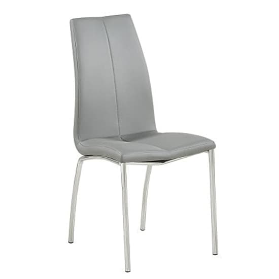 Hartley Black Glass Bistro Dining Table 4 Opal Grey Chairs_4