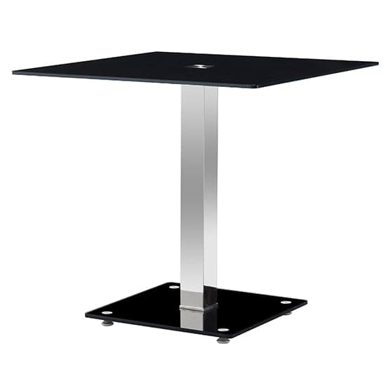 Hartley Black Glass Top Bistro Dining Table With Glass Base_3