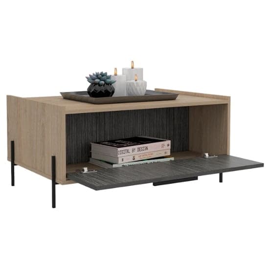 Heswall Wooden Coffee Table In Washed Oak And Carbon Grey_2