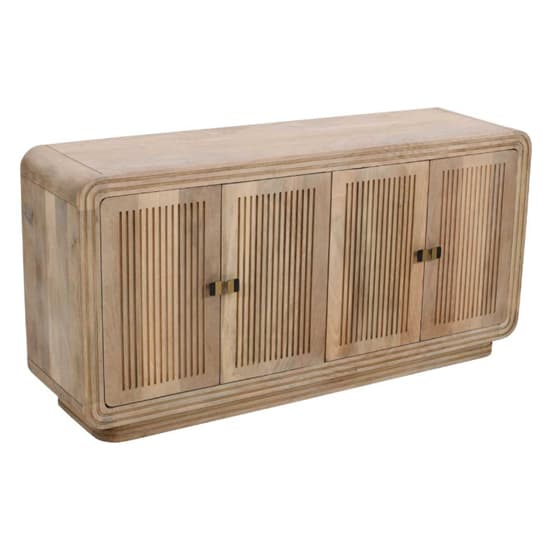 Harvey Carved Mango Wood Sideboard With 4 Doors In Natural_2