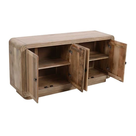 Harvey Carved Mango Wood Sideboard With 4 Doors In Natural_3