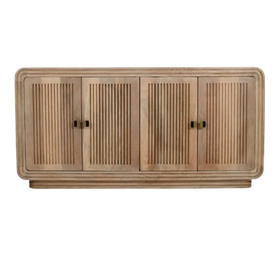 Harvey Carved Mango Wood Sideboard With 4 Doors In Natural_1
