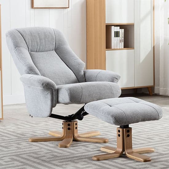 Hatton Fabric Swivel Recliner Chair And Footstool In Cloud_2