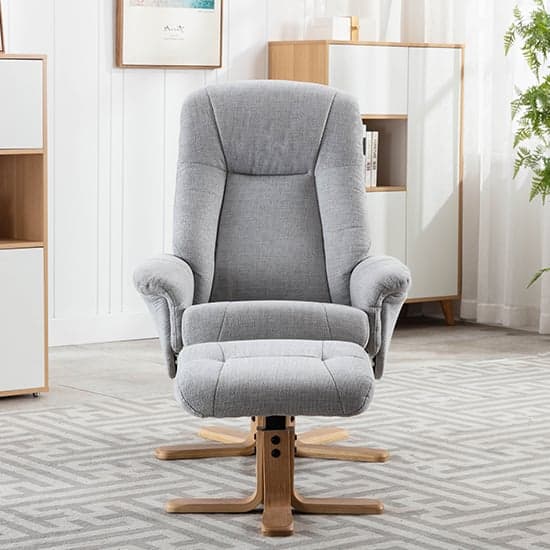 Hatton Fabric Swivel Recliner Chair And Footstool In Cloud_8
