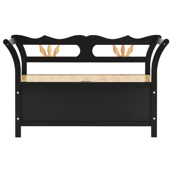 Haven Solid Fir Wood Hallway Seating Bench In Black_3