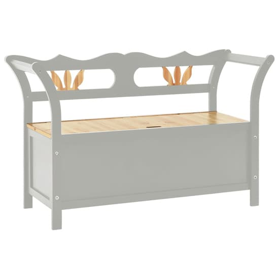Haven Solid Fir Wood Hallway Seating Bench In Grey_2