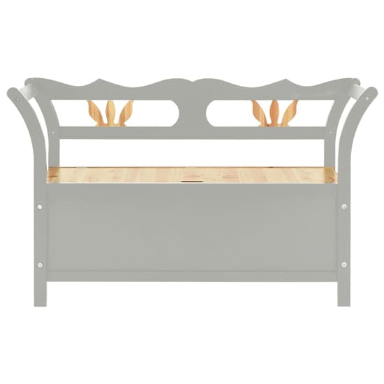 Haven Solid Fir Wood Hallway Seating Bench In Grey_3