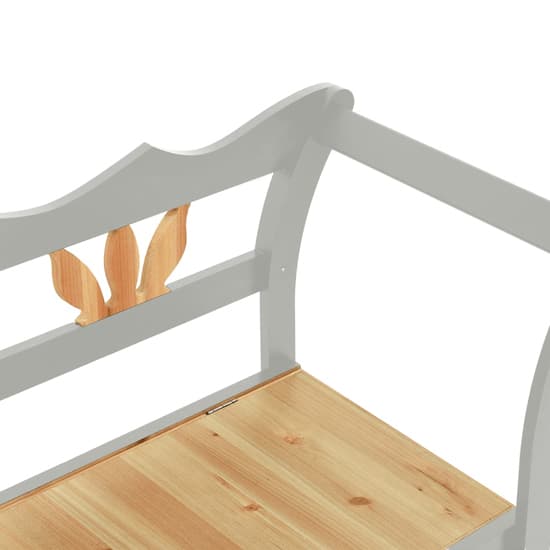 Haven Solid Fir Wood Hallway Seating Bench In Grey_5