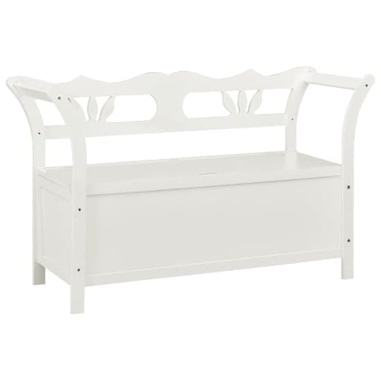 Haven Solid Fir Wood Hallway Seating Bench In White_2
