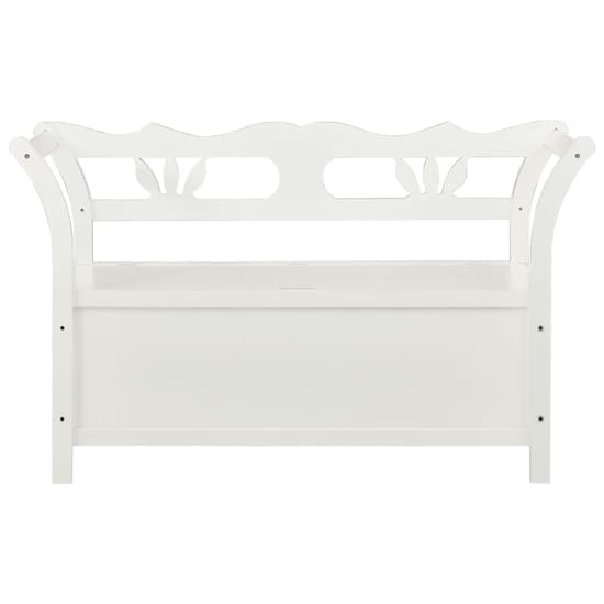 Haven Solid Fir Wood Hallway Seating Bench In White_3