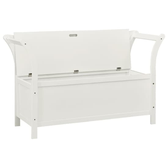 Haven Solid Fir Wood Hallway Seating Bench In White_4