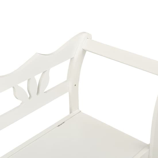 Haven Solid Fir Wood Hallway Seating Bench In White_5