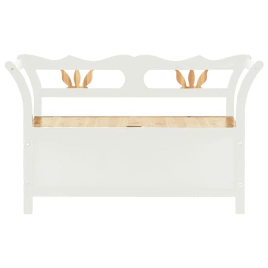 Haven Solid Fir Wood Hallway Seating Bench In White And Brown_3