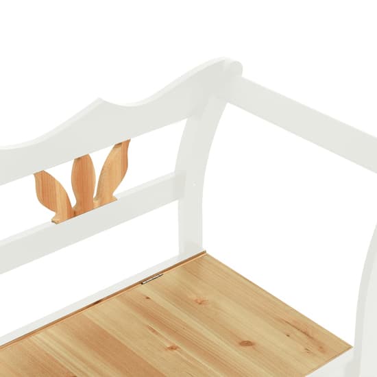 Haven Solid Fir Wood Hallway Seating Bench In White And Brown_5