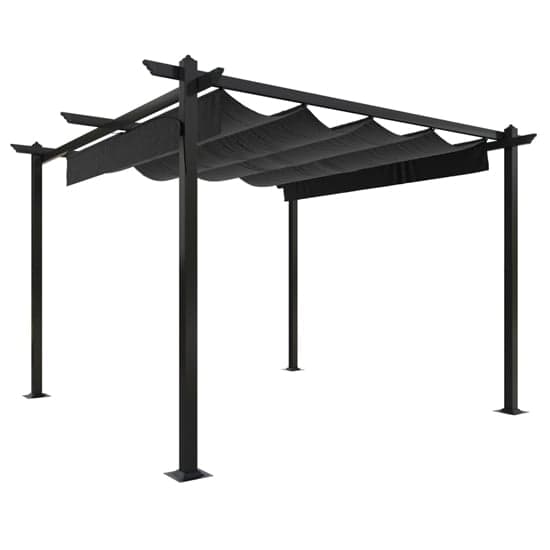 Havro 3m x 3m Garden Gazebo With Retractable Roof In Anthracite_2