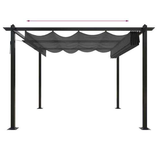 Havro 3m x 3m Garden Gazebo With Retractable Roof In Anthracite_6