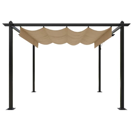 Havro 3m x 3m Garden Gazebo With Retractable Roof In Taupe_5