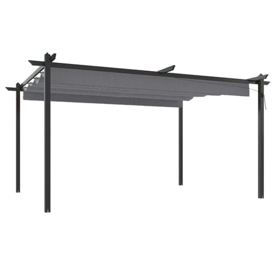 Havro 4m x 3m Garden Gazebo With Retractable Roof In Anthracite_2