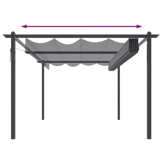 Havro 4m x 3m Garden Gazebo With Retractable Roof In Anthracite_5