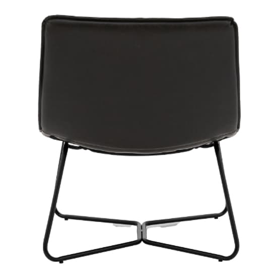 Holland Leather Lounge Chair With Metal Base In Charcoal_5