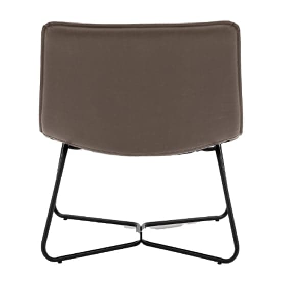 Holland Leather Lounge Chair With Metal Base In Ember_5