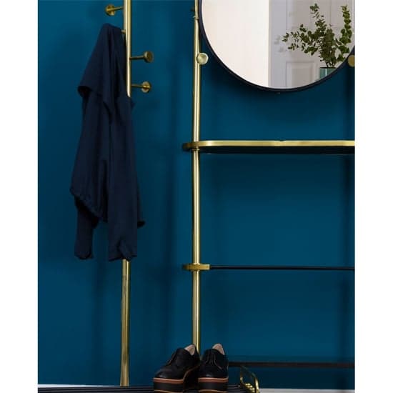 Hawkon Metal Coat Stand In Black And Antique Brass_3