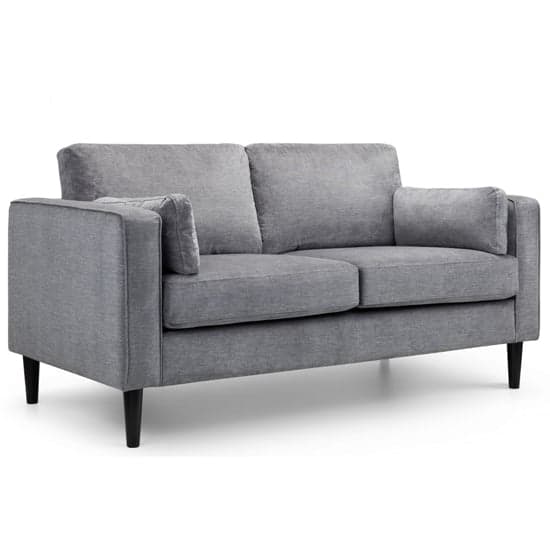 Hachi Chenille Fabric 2 Seater Sofa In Dark Grey_2