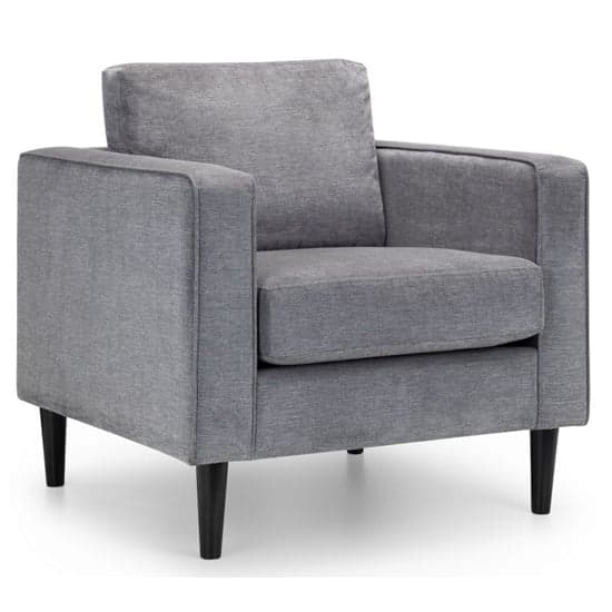 Hachi Chenille Fabric Armchair In Dark Grey_2