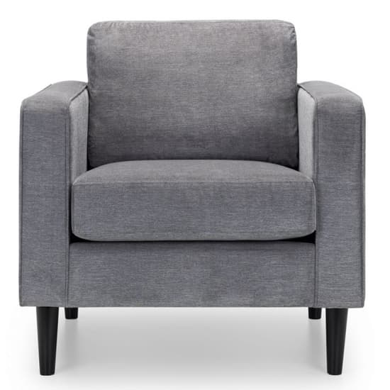 Hachi Chenille Fabric Armchair In Dark Grey_3