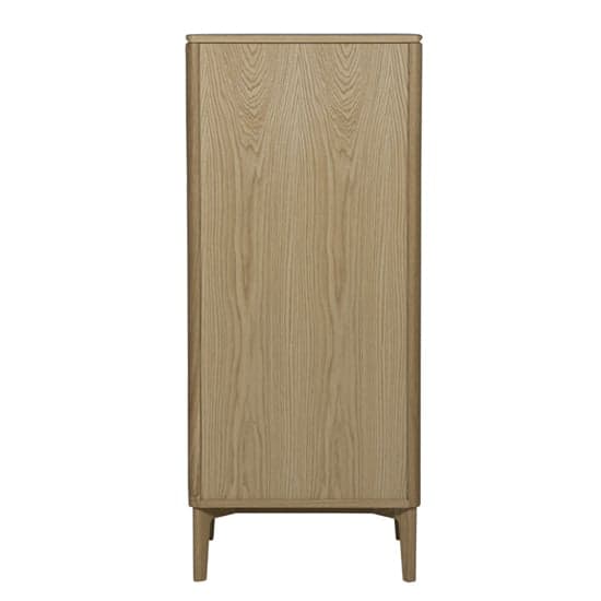 Hazel Wooden Chest 5 Drawers Tall In Oak Natural_2