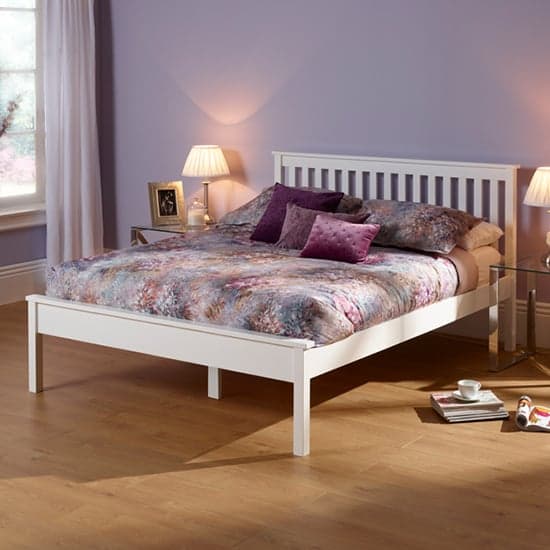 Heather Hevea Wooden King Size Bed In Opal White_1