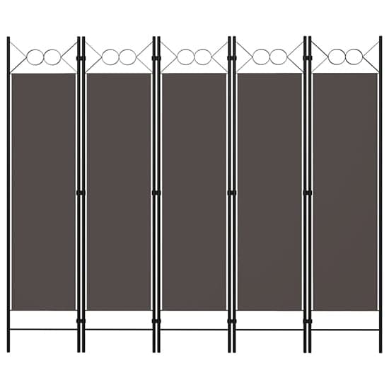 Hecate Fabric 5 Panels 200cm x 180cm Room Divider In Anthracite_2